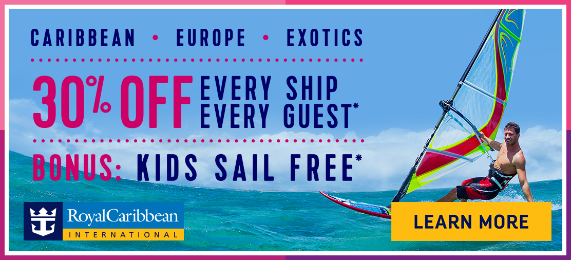 Royal Caribbean will offer 30 off every ship, every guest plus kids