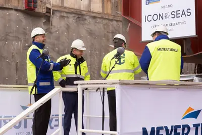 Icon of the Seas keel-laying ceremony