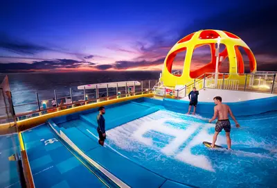 Flowrider on the back of Odyssey of the Seas