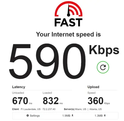 Serenade of the Seas internet speed test