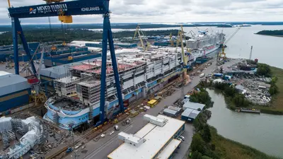 Icon of the Seas construction aerial photo from August 2022