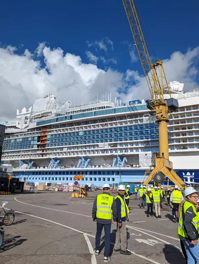 Icon of the Seas shipyard tour