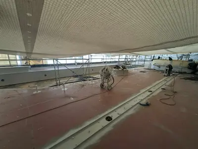 Icon of the Seas pool construction