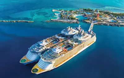 Two Oasis Class ships in CocoCay