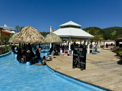 Pool and bar in Roatan, Honduras