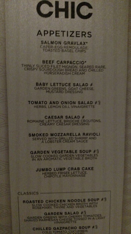 Royal Caribbean launches new menus on Quantum of the Seas complimentary