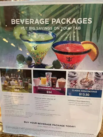 Drink packages for sale