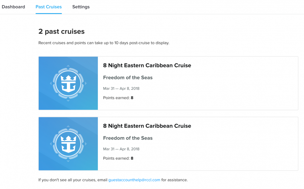 One cruise, counted twice??