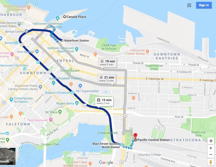 vancouver cruise port map