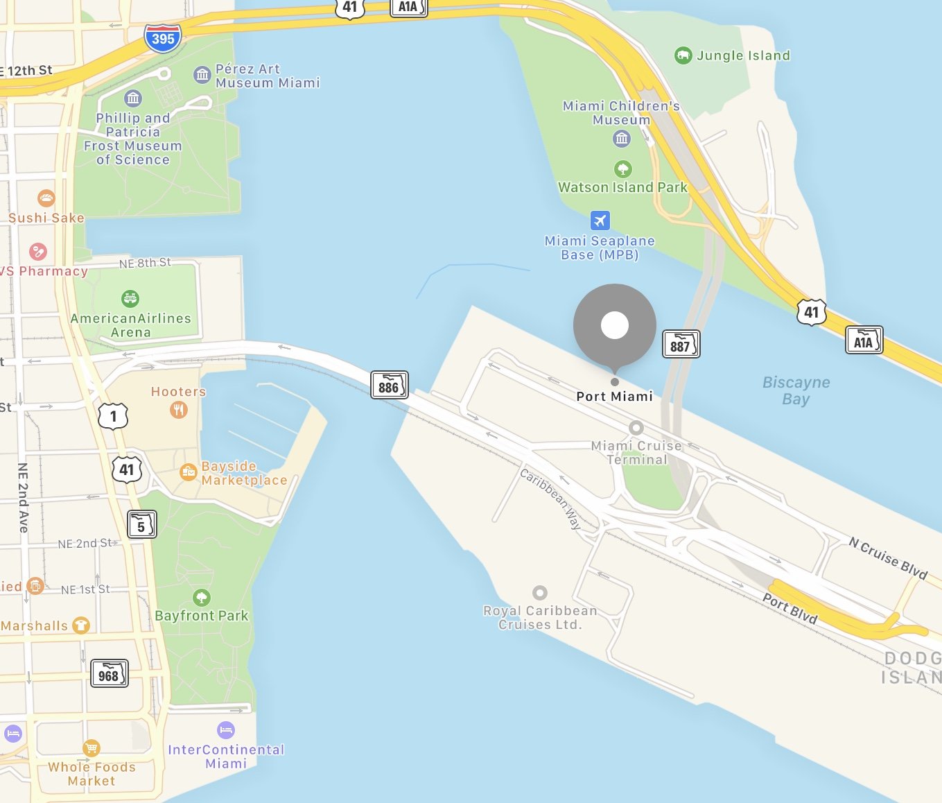 Royal Caribbean Miami Port Map