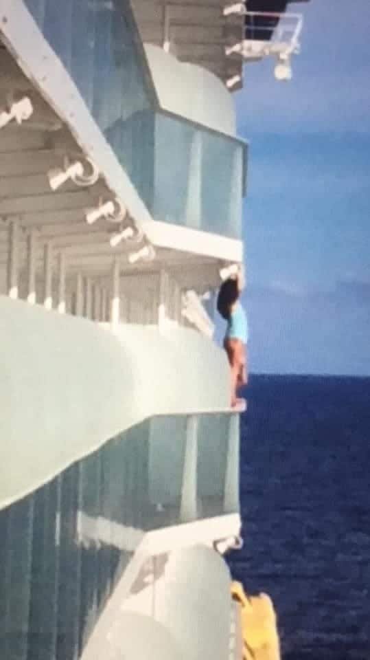 viral cruise ship balcony video