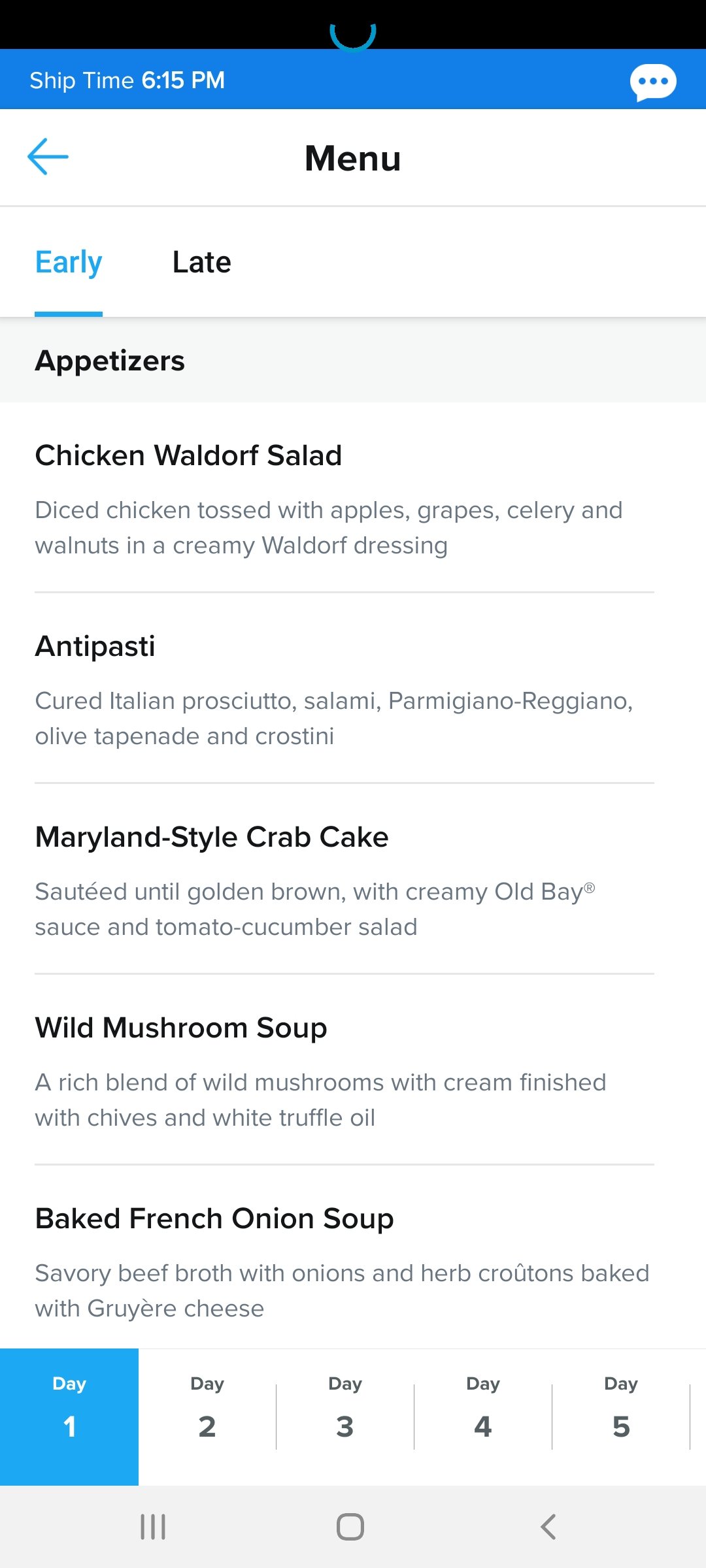 MDR menu/schedule Royal Caribbean Dining Royal Caribbean Blog