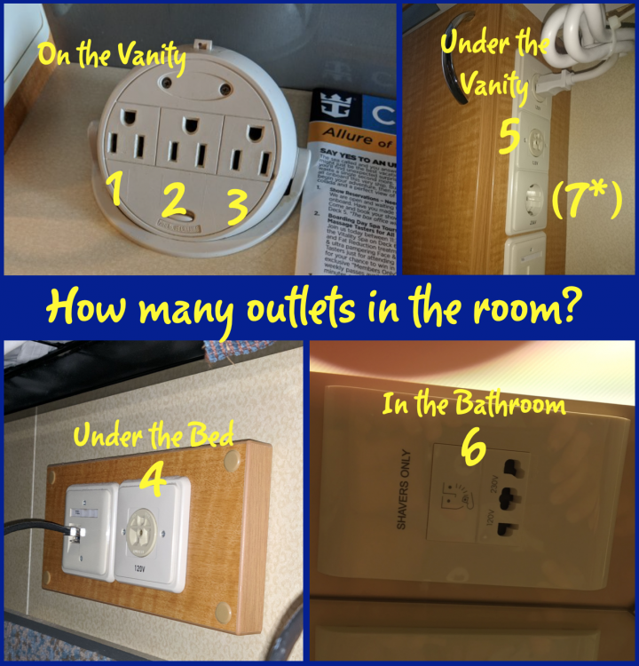 Electrical Outlets on the Allure of the Seas Royal Caribbean