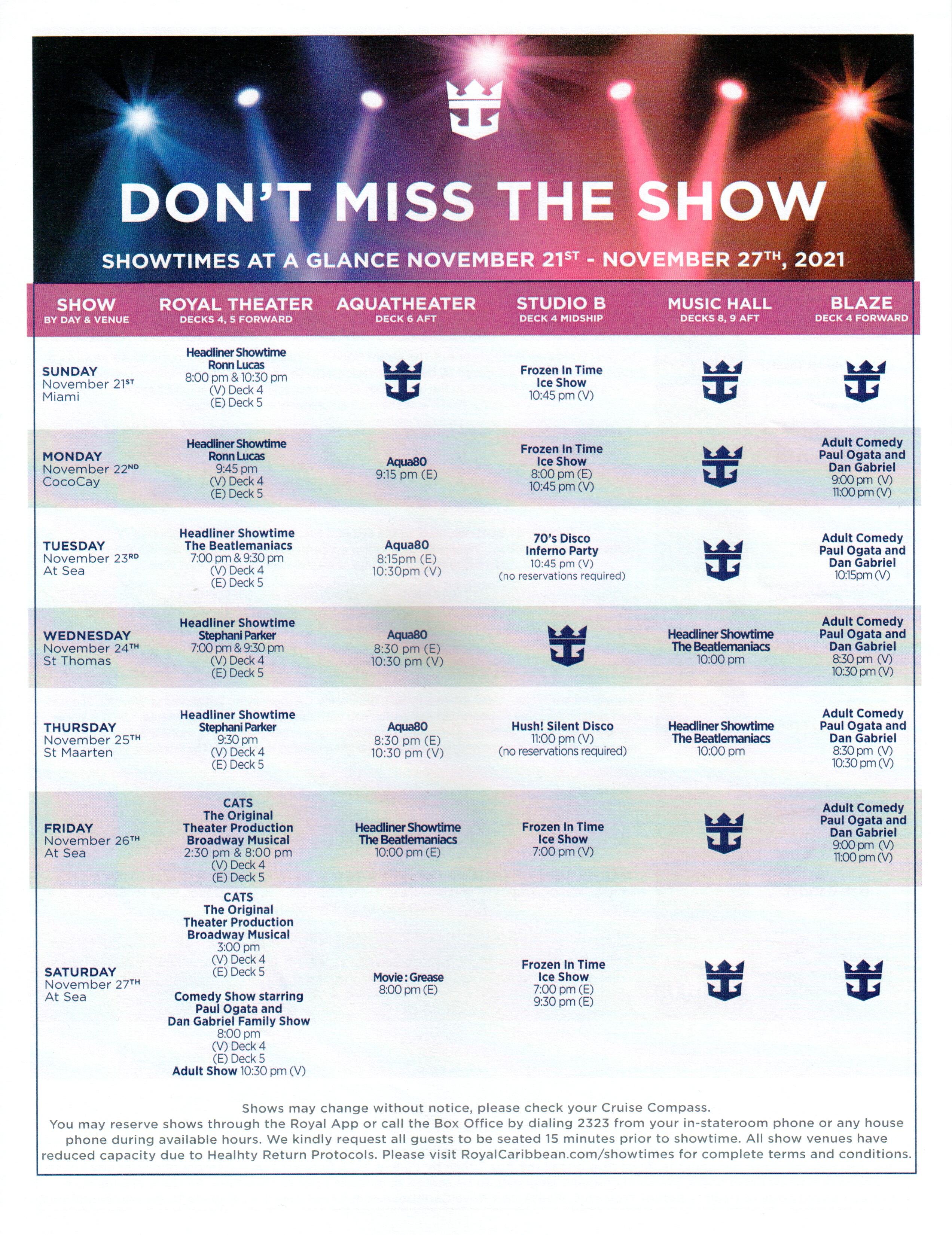 Production Shows Royal Caribbean Discussion Royal Caribbean Blog Production Shows Royal Caribbean Discussion Royal Caribbean Blog