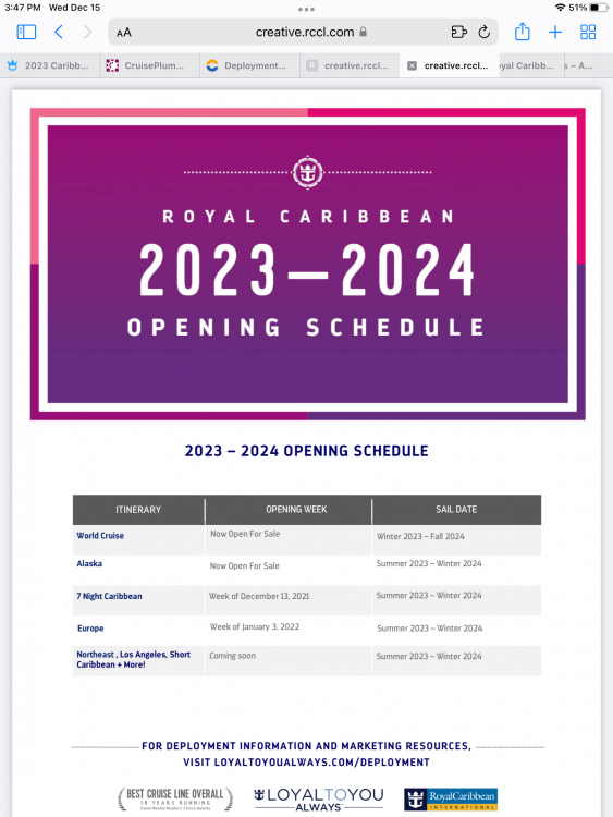 2023 Caribbean Schedule When?? Royal Caribbean Discussion Royal