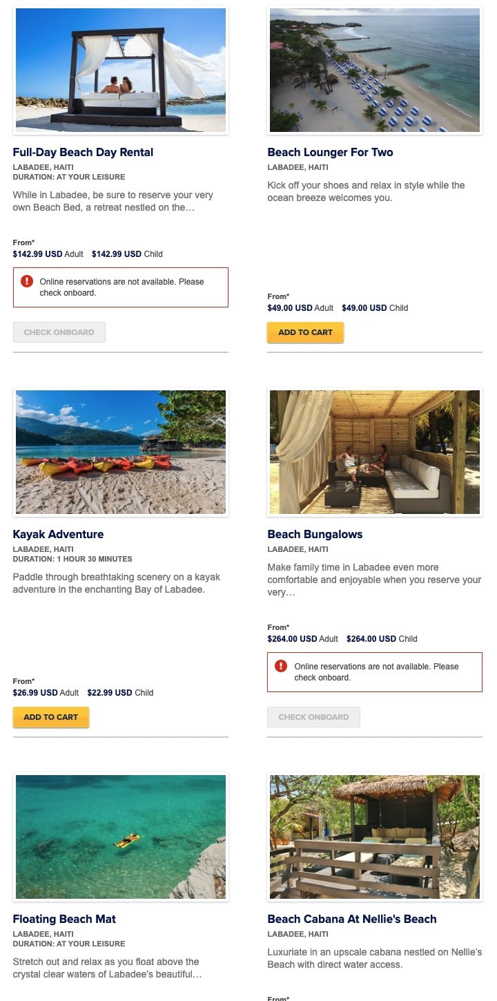 Labadee Beach Beds? Shore Excursions Royal Caribbean Blog