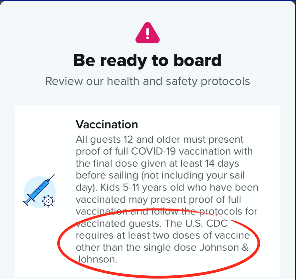 Is the Johnson &amp; Johnson vaccine still accepted by Royal? - Royal Caribbean Discussion - Royal Caribbean Blog