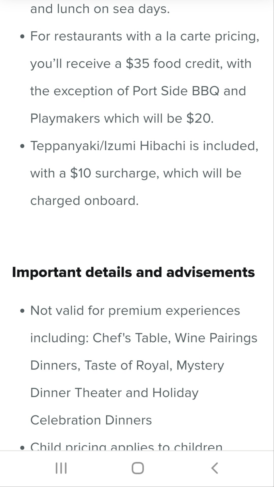 Unlimited Dining Package Royal Caribbean Dining Royal Caribbean Blog