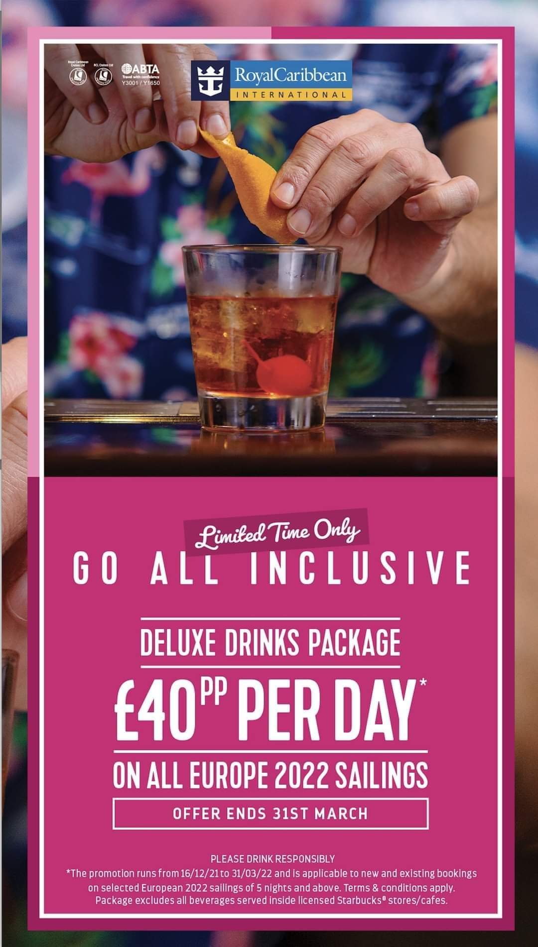 Deluxe Drinks Package On European Sailings - £40 pppd - Royal Caribbean  Discussion - Royal Caribbean Blog