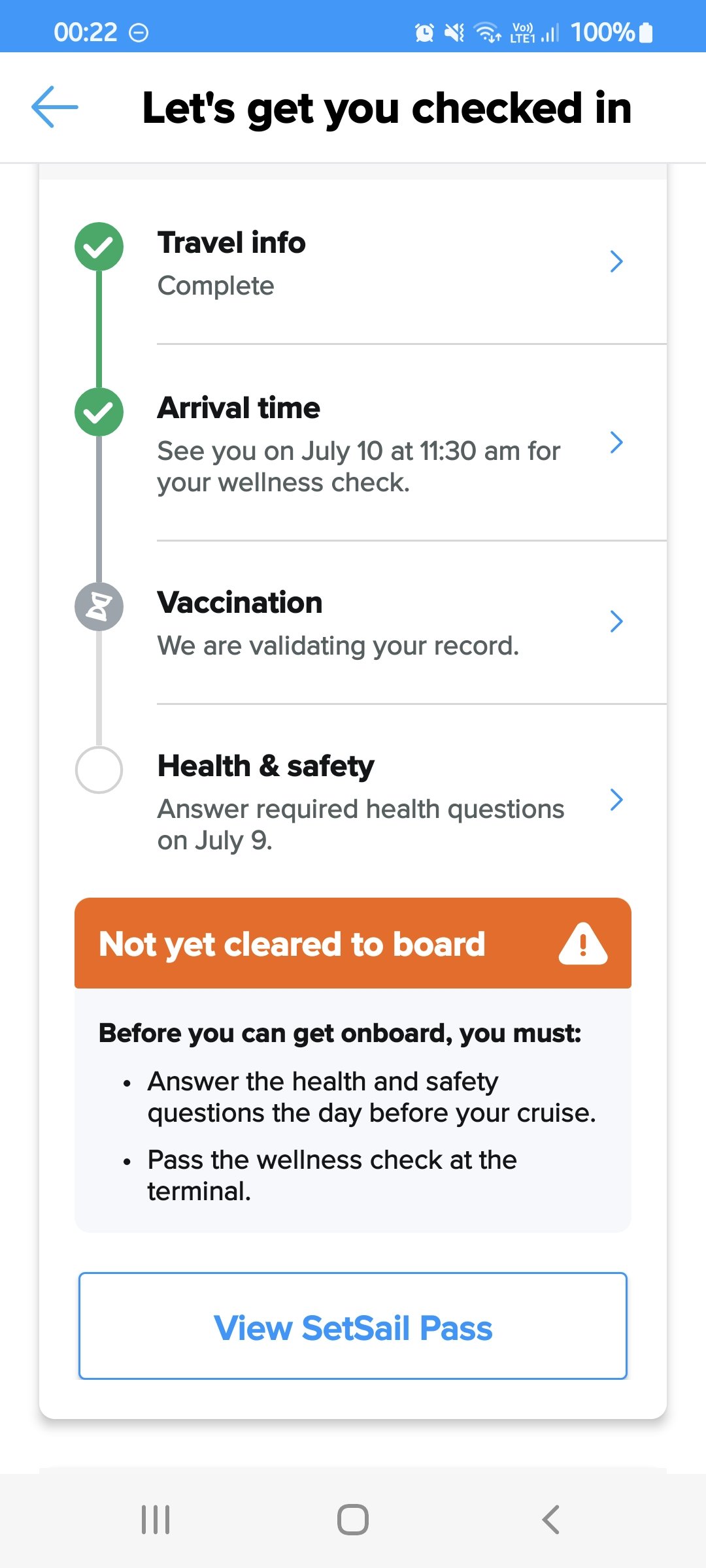 Pre Cruise Wellness Check Royal Caribbean Discussion Royal