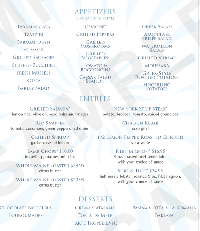 Solarium Bistro Dinner on Harmony Royal Caribbean Dining Royal