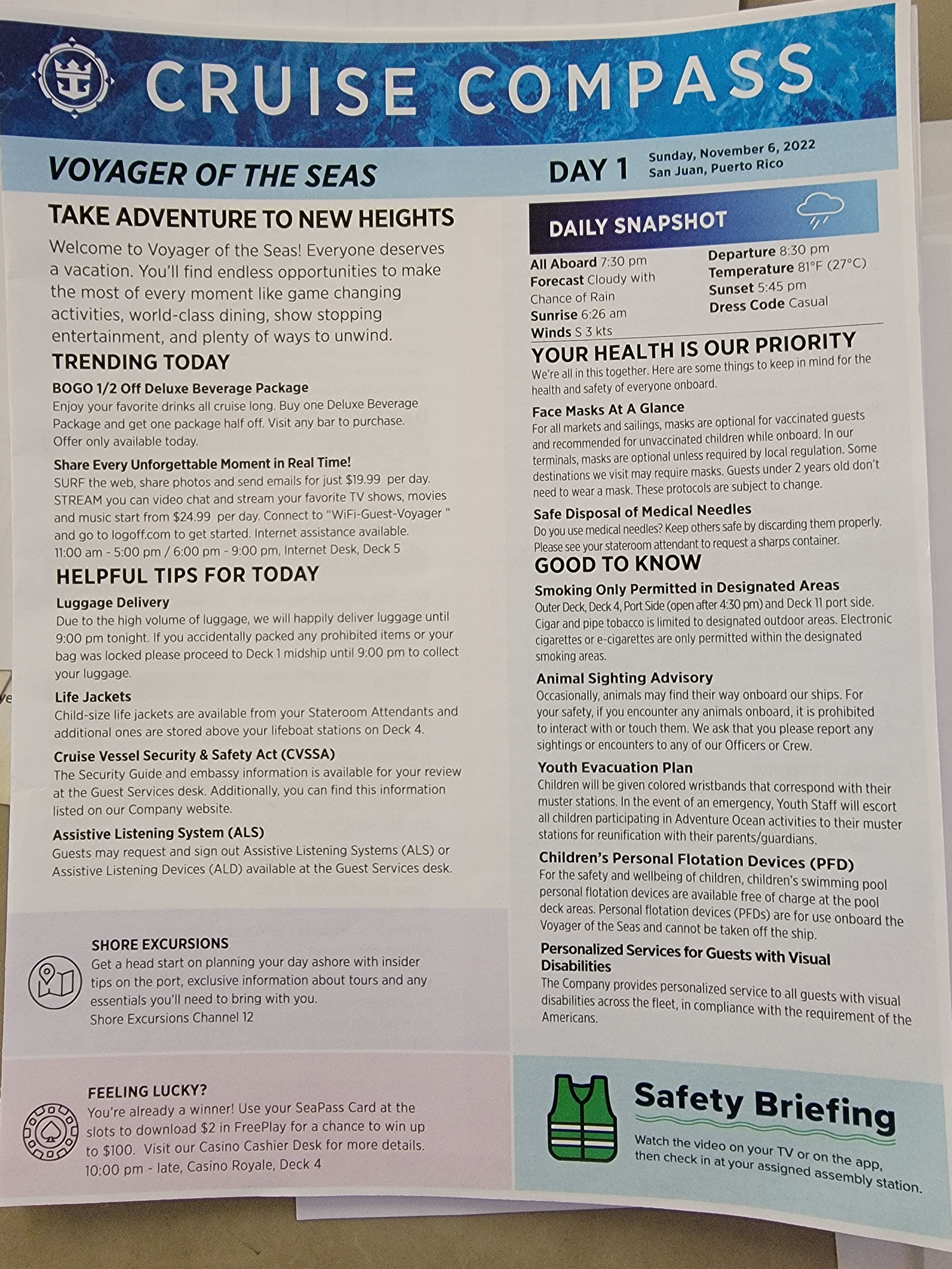 Cruise Compass Voyager from San Juan? Royal Caribbean Discussion