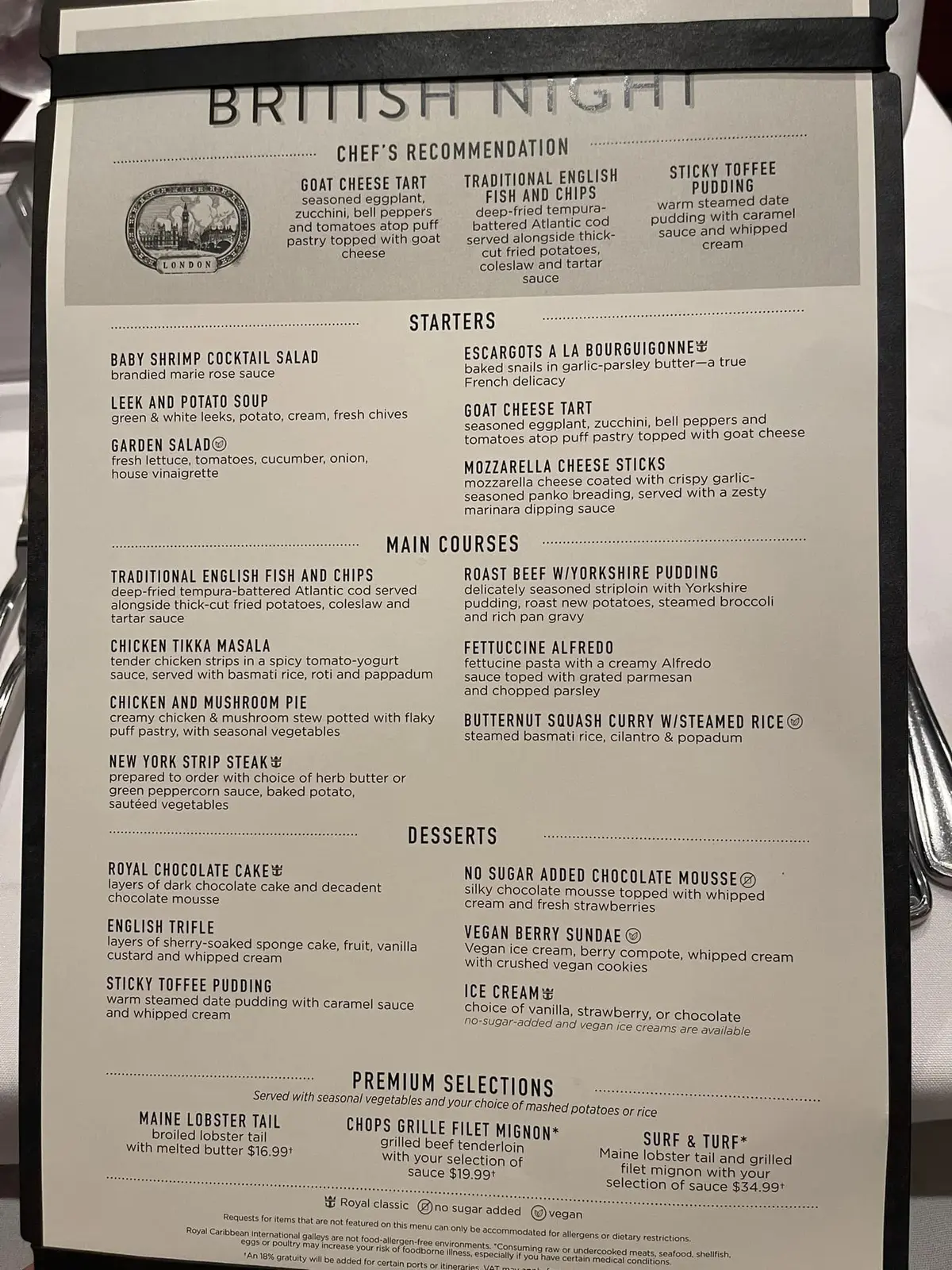 New menus to be rolled out in early 2023 Royal Caribbean News and