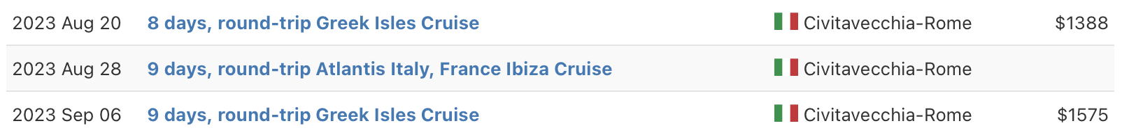 royal caribbean odyssey of the seas itinerary 2023