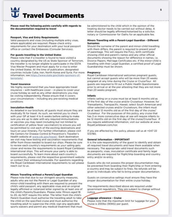Weight limit on luggage Royal Caribbean Discussion Royal Caribbean Blog