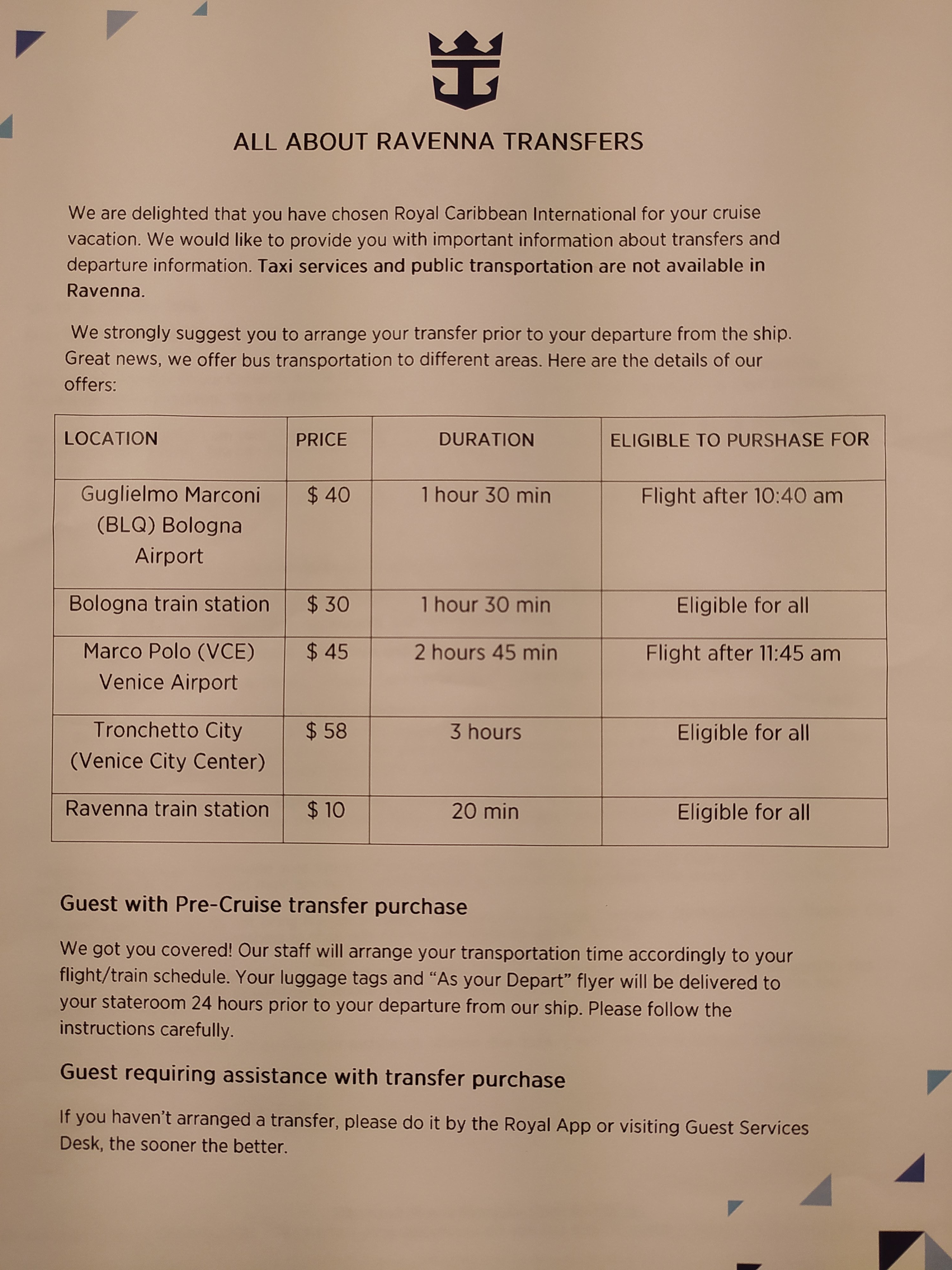 How to Book at Shuttle from Venice to Ravenna and how to find the