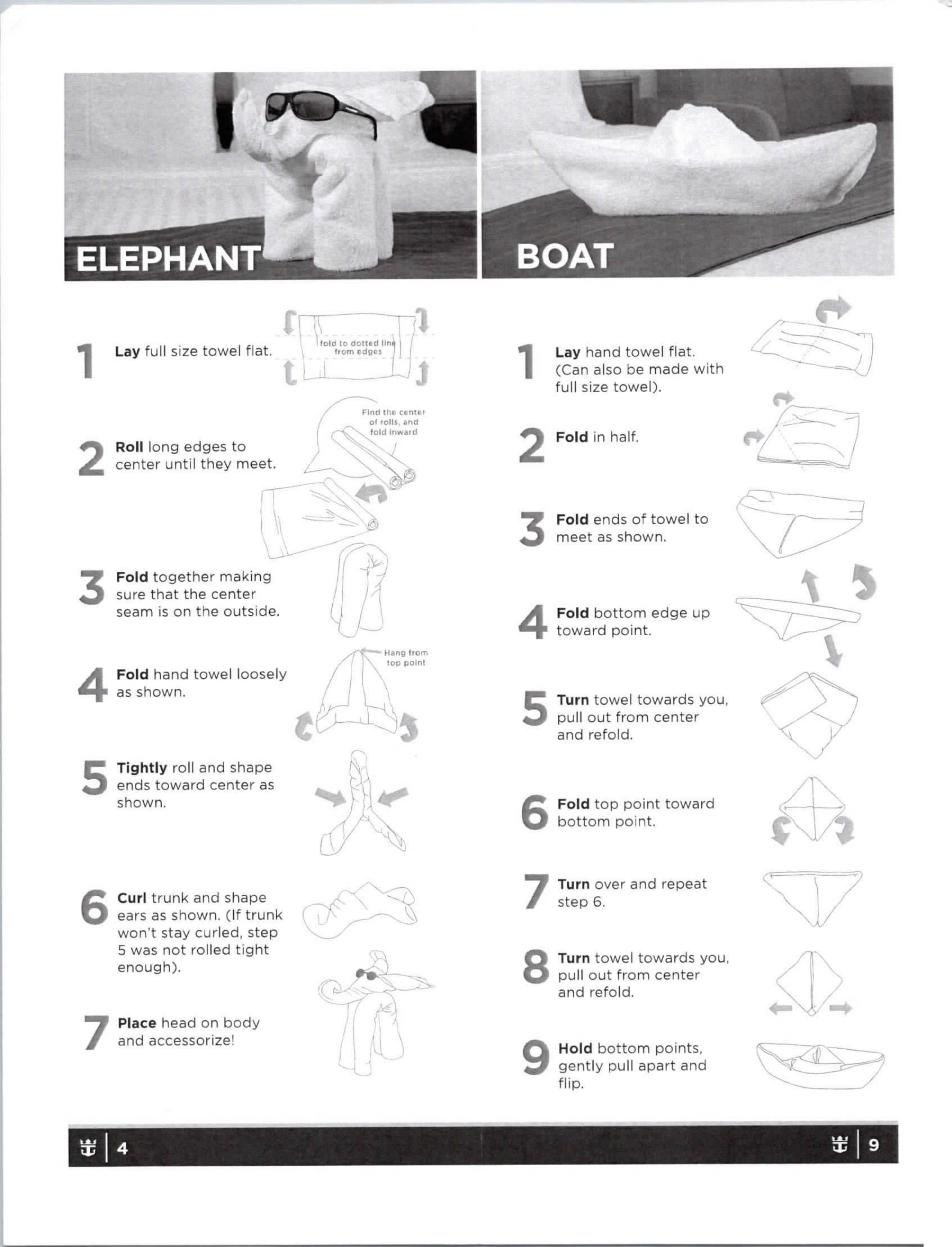 How to make towel animals just like on a Royal Caribbean ship | Royal