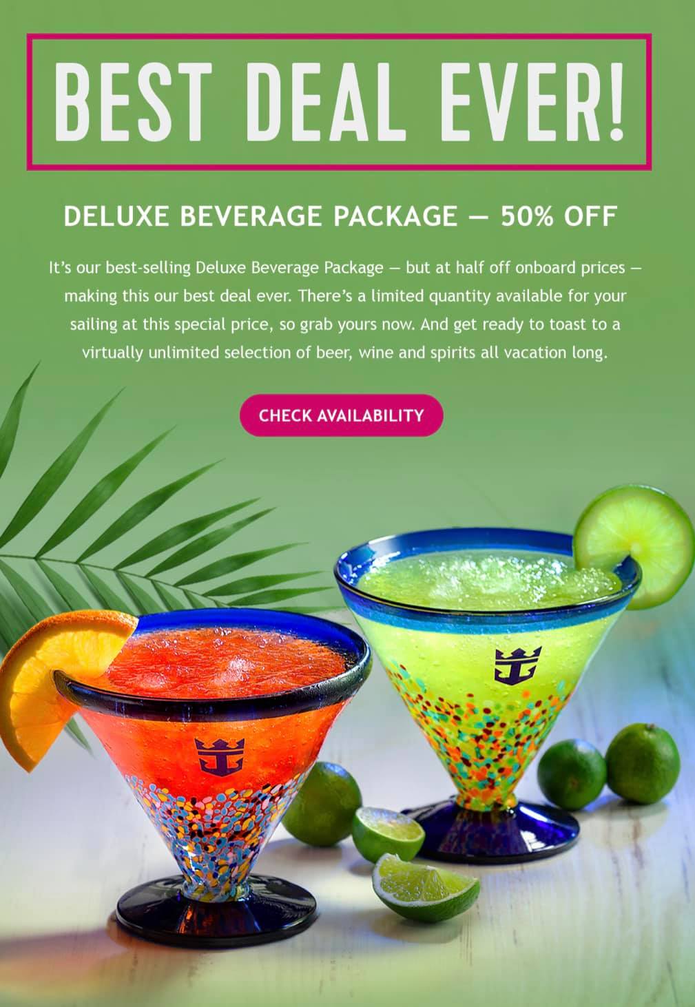 royal caribbean cruise drink package prices