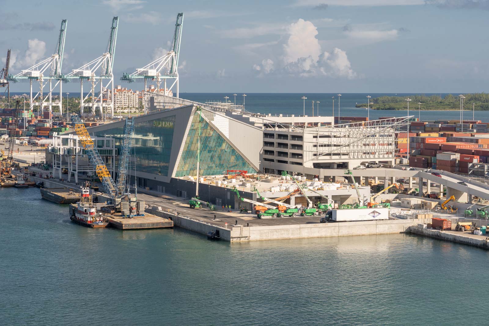 Gangways added to new Royal Caribbean cruise terminal in PortMiami