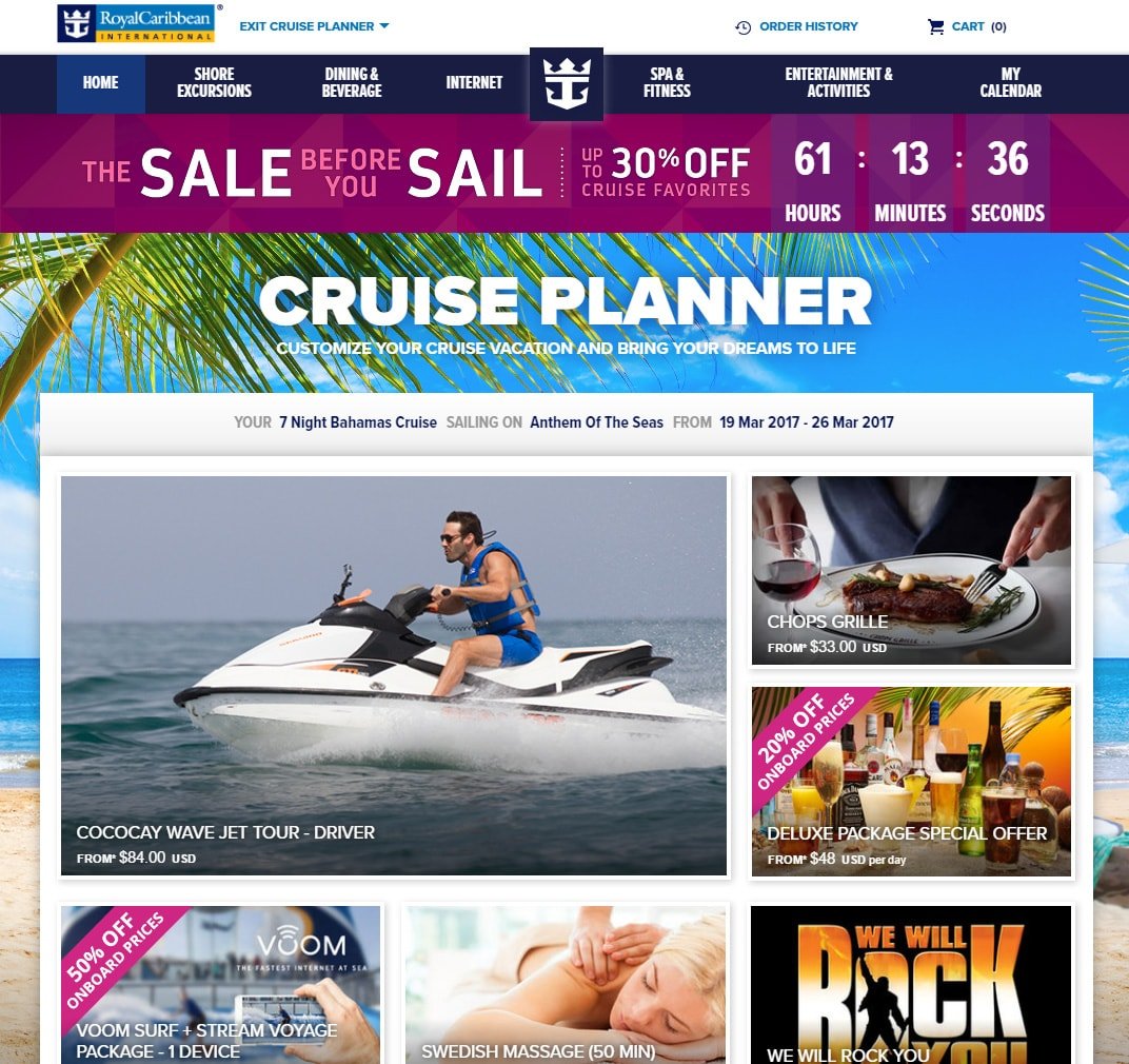 cruise planner sale