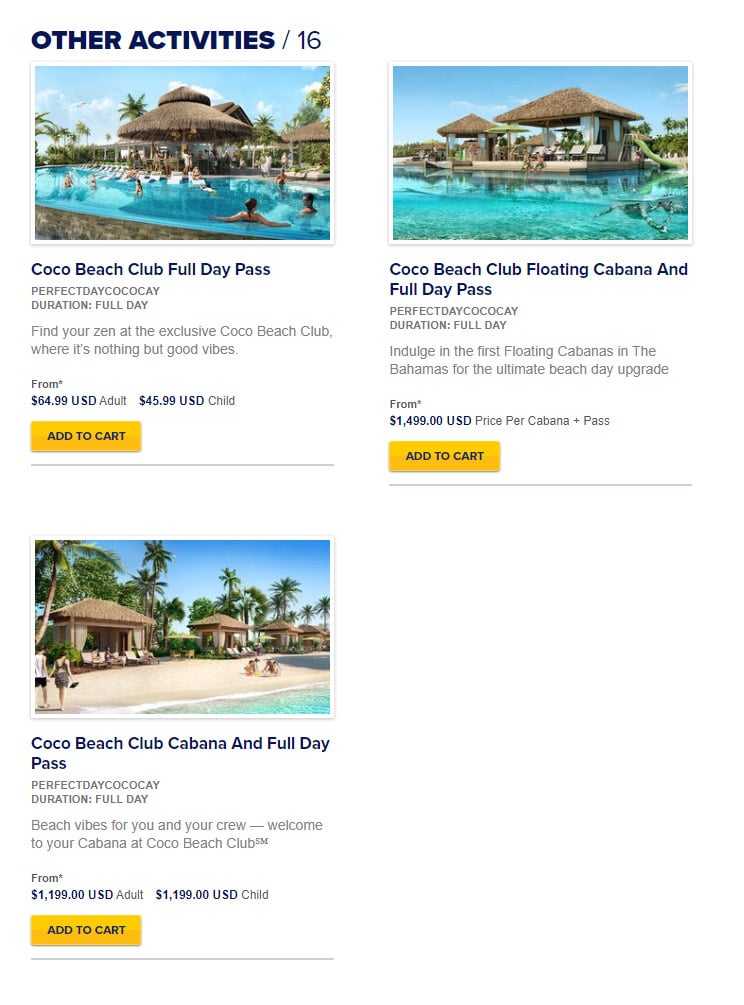 Spotted: Coco Beach Club now available for booking | Royal Caribbean Blog