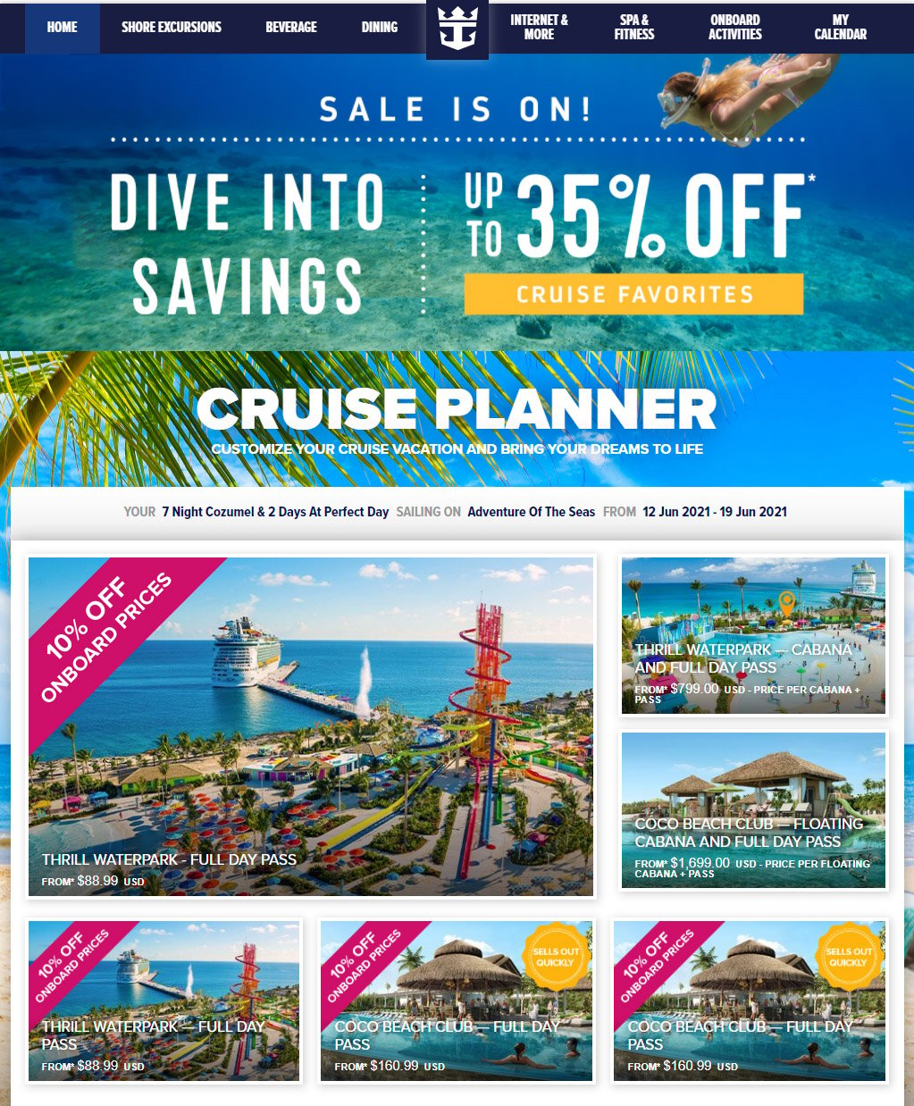 royal caribbean cruise planner sale 2023