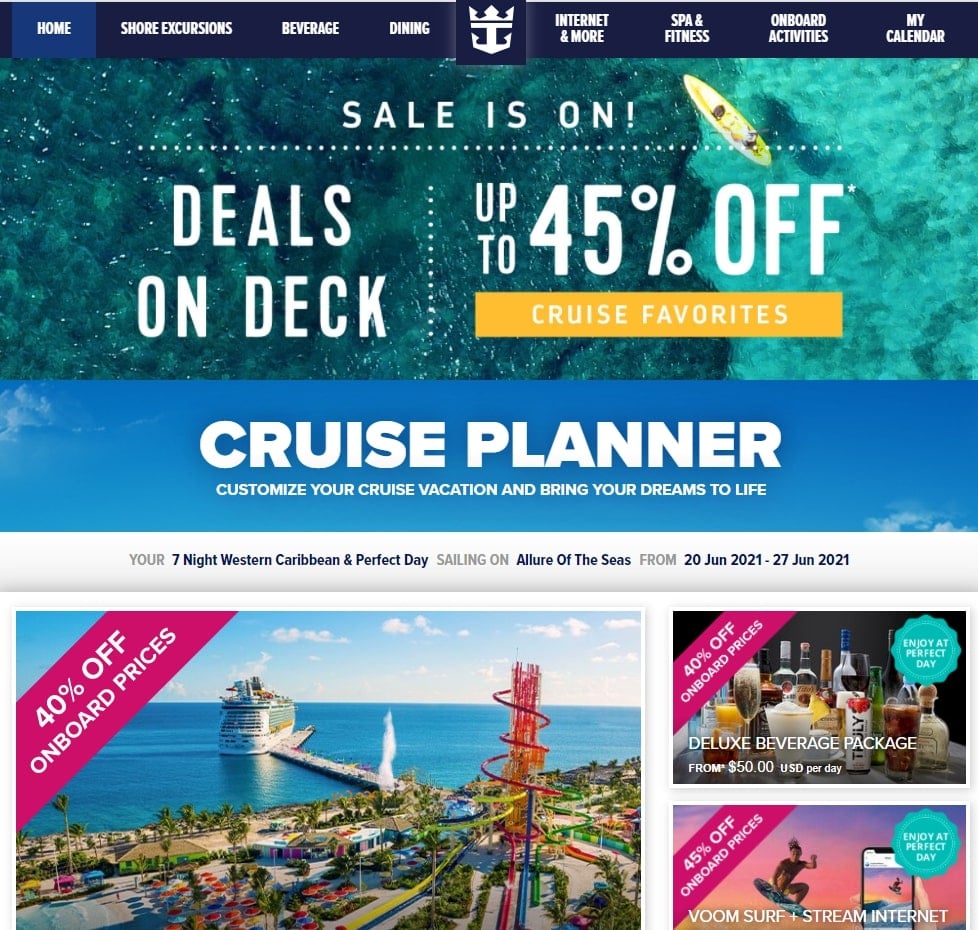 cruise planner for royal caribbean