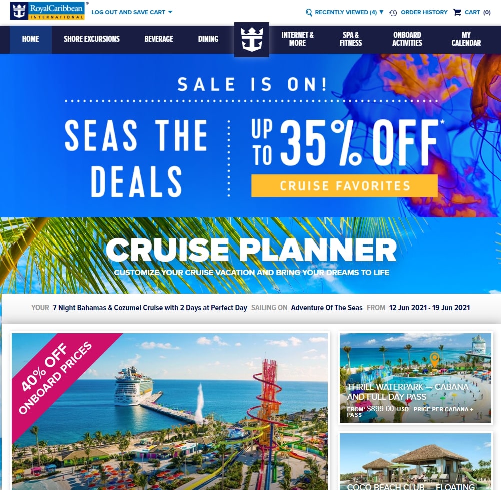 cruise planner sale