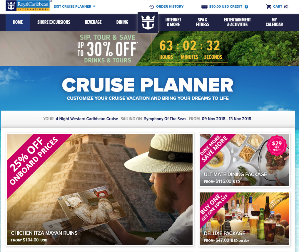 cruise planner sale