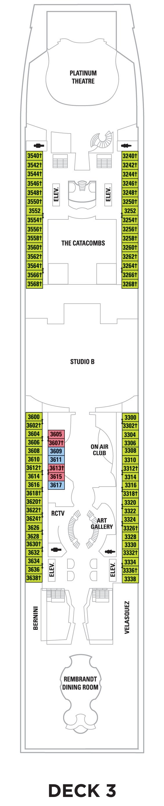 Deck 3 - Liberty of the Seas Deck Plans | Royal Caribbean Blog