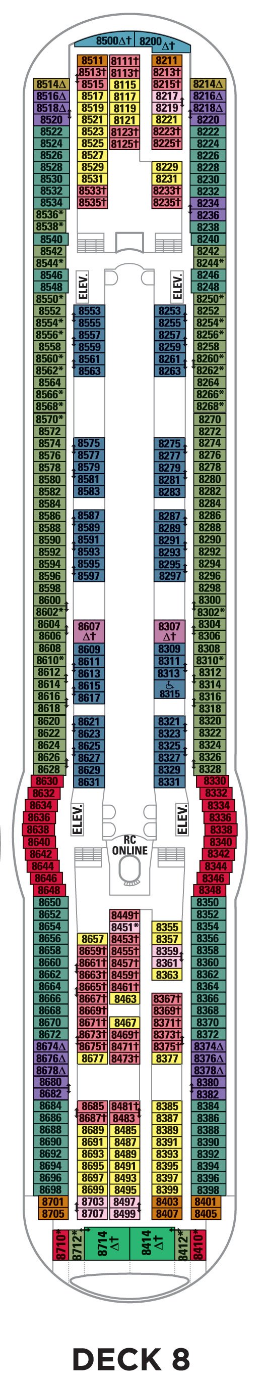 Deck 8 Freedom of the Seas Deck Plans Royal Caribbean Blog