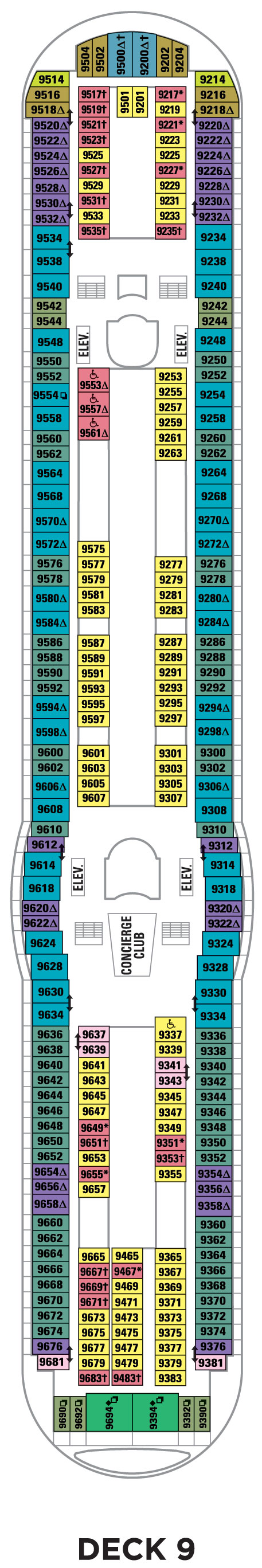 Allure Of The Seas Deck Plan 9 - Cruise Gallery