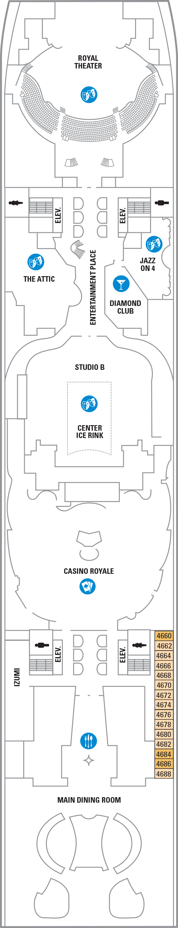 Deck 4 Symphony of the Seas Deck Plans Royal Caribbean