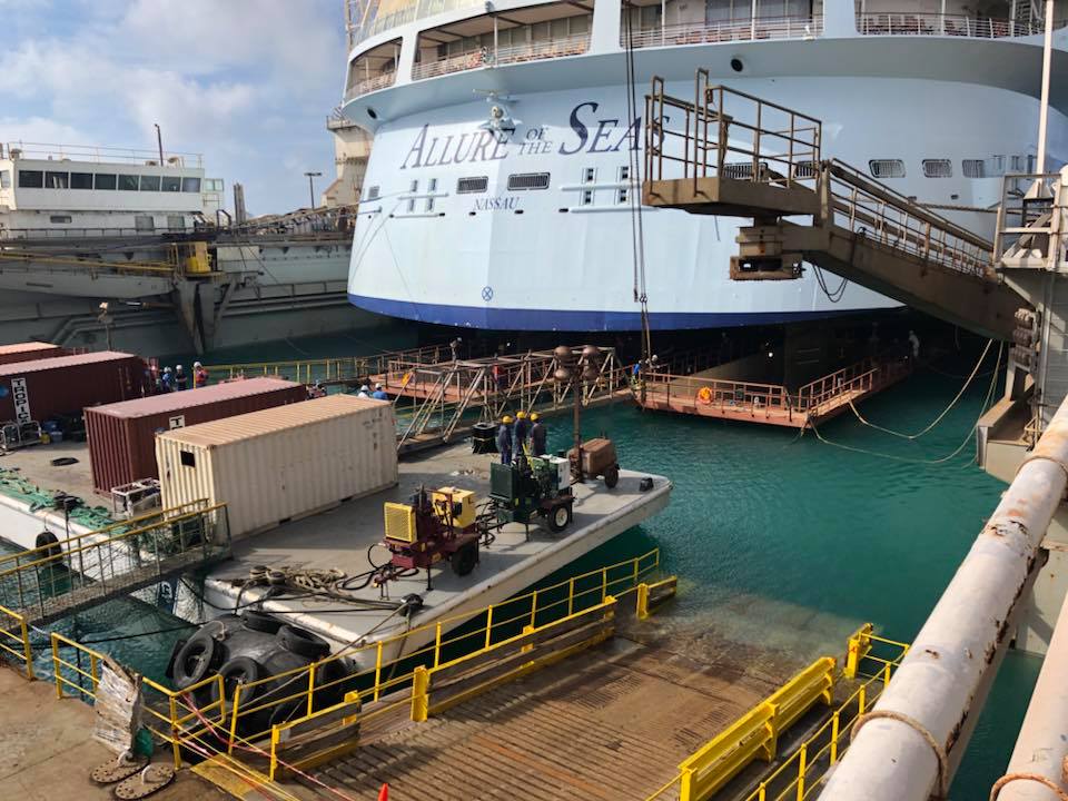 Photos Behind the scenes of Royal Caribbean's Allure of the Seas dry