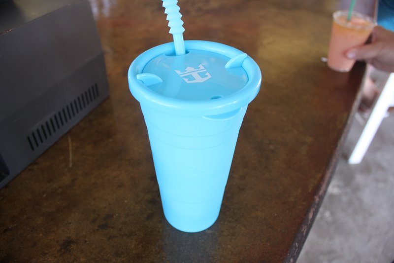 Spotted New souvenir cup design on Royal Caribbean's Labadee private