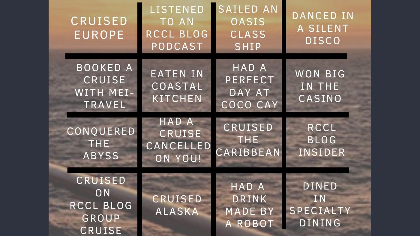 cruise bingo cards