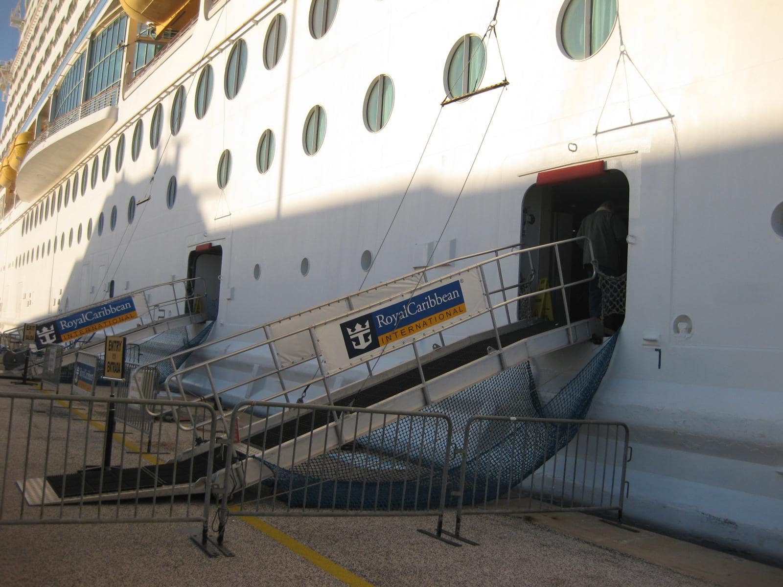 boarding cruise ship royal caribbean