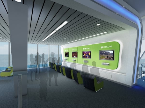 Quantum’ of the Seas’ connectivity makes it possible for one of the SeaPods in SeaPlex to become a live global video gaming suite where guests can enjoy Xbox Live and compete with other gamers worldwide.