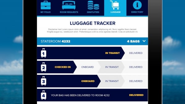 Royal iQ, available as a downloadable app and provided at freestanding iQ stations around the ship, allows guests to manage details during the cruise, includes a convenient calendar that provides at-a-glance views of their program, and keep in touch with one another and home via phone and text capabilities.