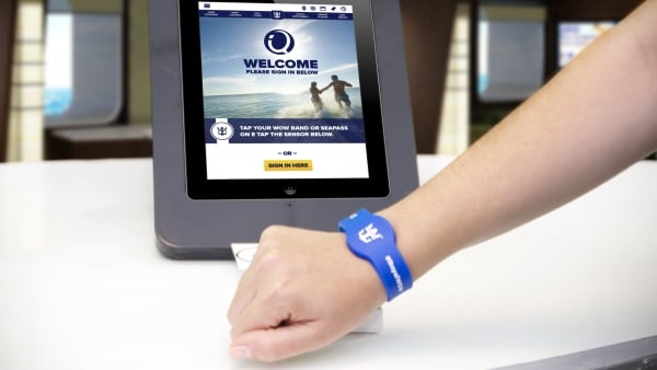 Quantum of the Seas will offer new RFID WOWband wristbands, which require only a simple tap to quickly navigate the ship, make onboard purchases, serve as the room key and more